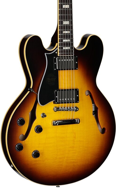 open zoom image for Heritage Custom Shop H-535 Electric Guitar, Left-Handed, Sunburst, Serial Number HC1240772, Full Left Front