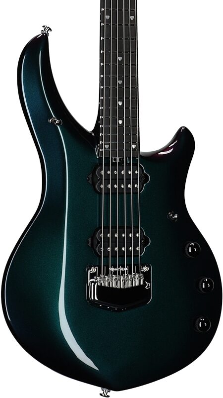 open zoom image for Ernie Ball Music Man Majesty 6 Premium Select Electric Guitar, Mystic Dream, Chrome Hardware, Serial Number M021837, Full Left Front