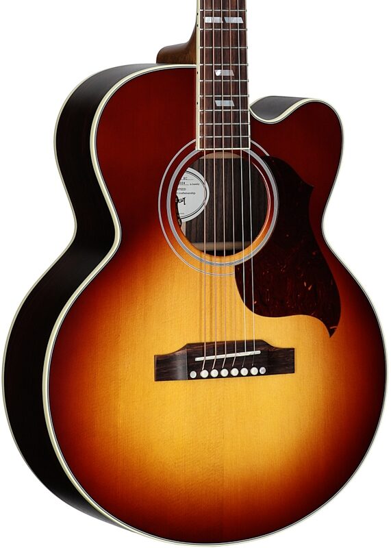 open zoom image for Gibson Parlor Rosewood EC Acoustic-Electric Guitar (with Case), Rosewood Burst, Serial Number 20576024, Full Left Front