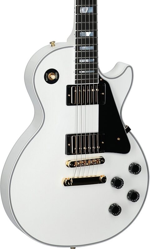 open zoom image for Gibson Les Paul Custom Electric Guitar (with Case), Alpine White, Serial Number CS601004, Full Left Front