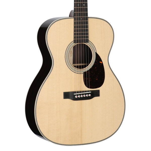 open zoom image for Martin OM-28 Modern Deluxe Orchestra Acoustic Guitar (with Case), New, Serial Number M3053643, Full Left Front