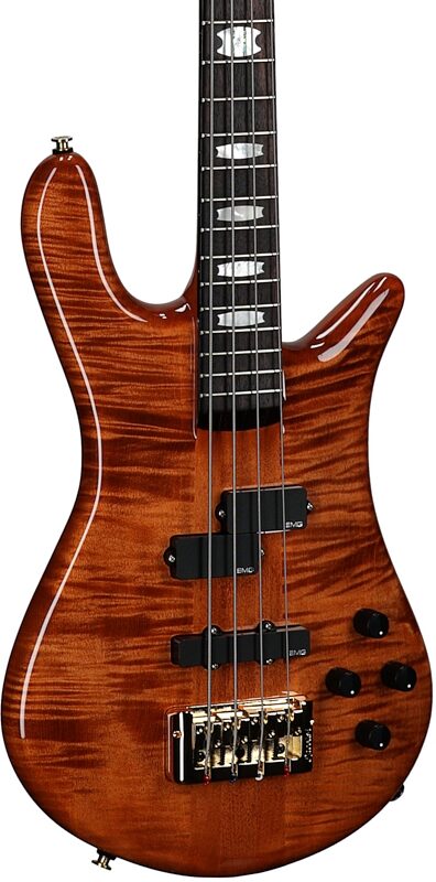 open zoom image for Spector Euro 4 Doug Wimbish Signature Model Electric Bass, Amber Gloss, Serial Number ]c121nb24179, Full Left Front