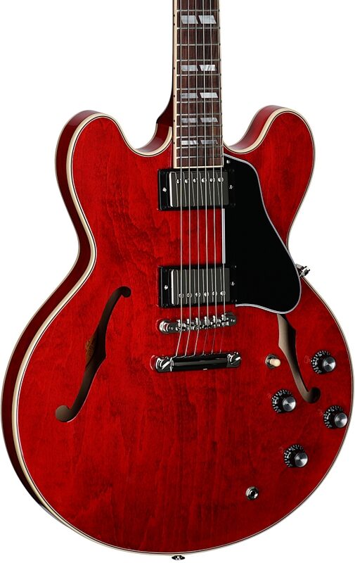 open zoom image for Gibson ES-345 Electric Guitar (with Case), Sixties Cherry, Serial Number 211460301, Full Left Front