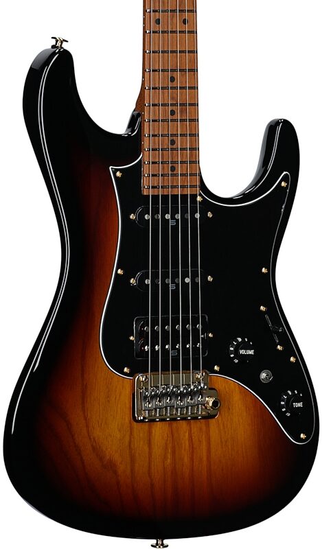 open zoom image for Ibanez AZ2204 Prestige Electric Guitar (with Case), Transparent Fade Burst, Serial Number 210001F2606341, Full Left Front