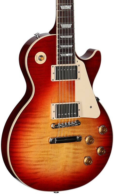 open zoom image for Gibson Exclusive '50s Les Paul Standard AAA Flame Top Electric Guitar (with Case), Heritage Cherry Sunburst, Serial Number 215260263, Full Left Front