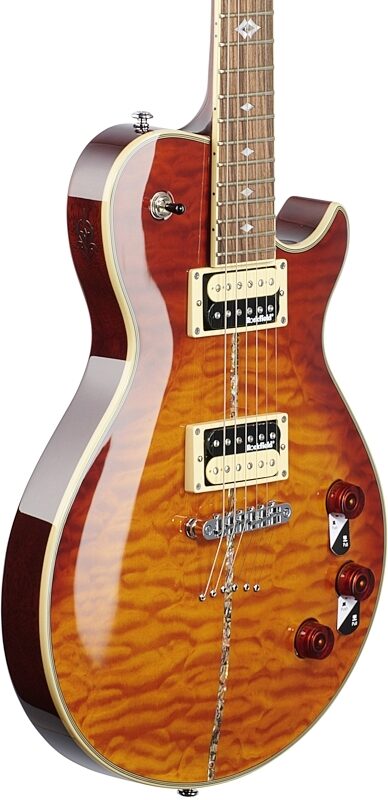 open zoom image for Michael Kelly Custom Collection Patriot Instinct Bold Electric Guitar, Pau Ferro Fingerboard, Scorched, Full Left Front
