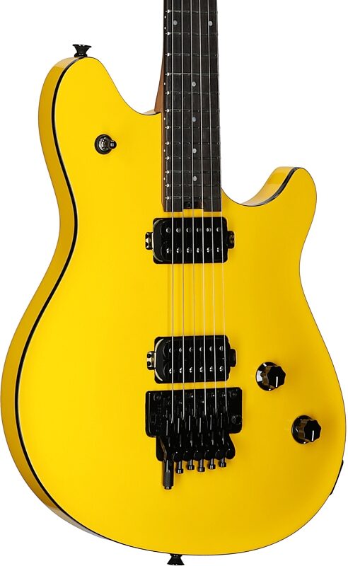 open zoom image for EVH Eddie Van Halen Wolfgang Special Quilted Maple Electric Guitar, Caution Yellow, Full Left Front