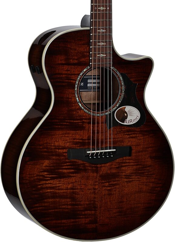 open zoom image for Ibanez AE340FMH Acoustic-Electric Guitar, Mahogany Sunburst High Gloss, Full Left Front