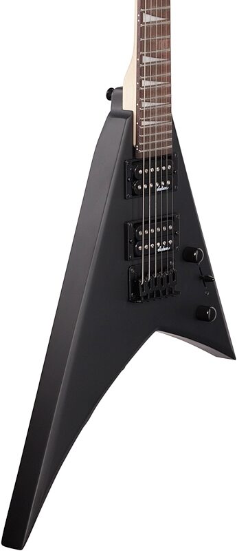 open zoom image for Jackson JS Series RR Minion JS1X 2/3-Scale Electric Guitar, Satin Black, Full Left Front