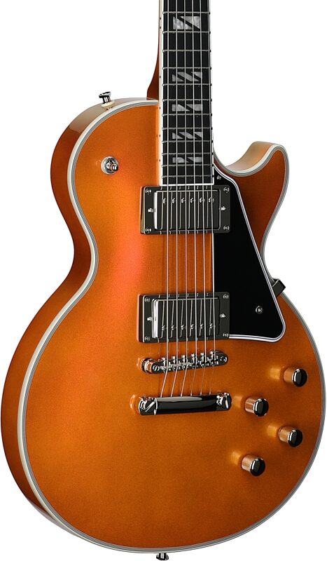 open zoom image for Epiphone Futura Les Paul Custom Electric Guitar (with Gig Bag), Firestorm Shift, Full Left Front