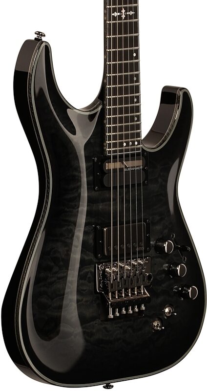 open zoom image for Schecter Hellraiser Hybrid C-1FRS Electric Guitar, Transparent Black Burst, Full Left Front