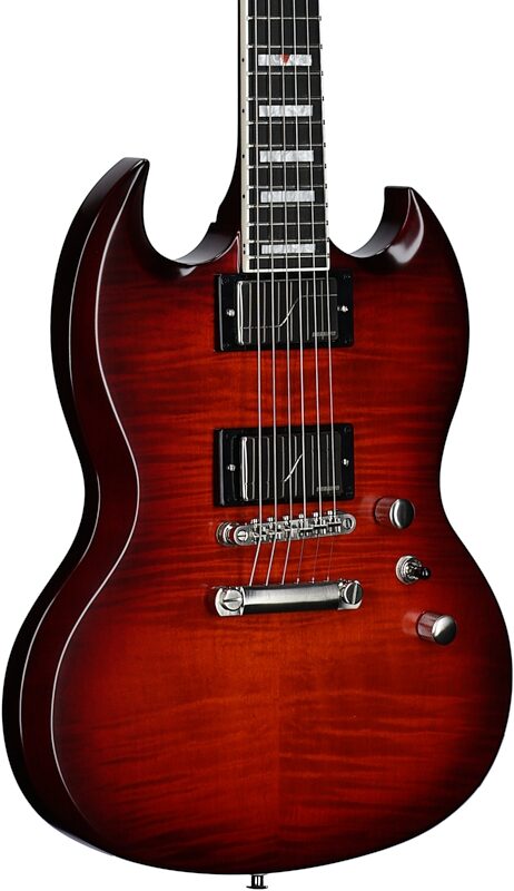 open zoom image for Epiphone SG Prophecy Electric Guitar, Aged Bengal Tiger Burst, Full Left Front