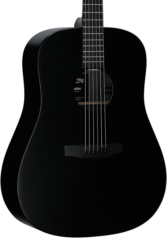 open zoom image for Martin Black-Out Special Exclusive Acoustic-Electric Guitar (with Gig Bag), Black, Full Left Front
