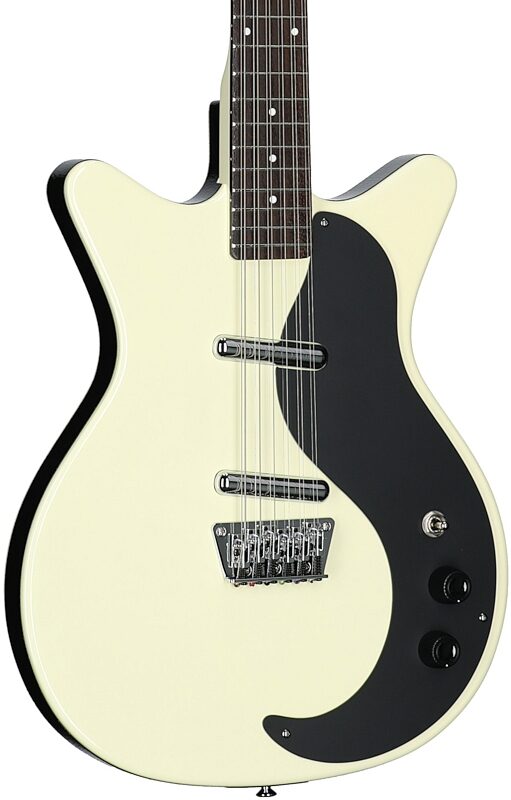 open zoom image for Danelectro 12SDC Electric Guitar, 12-String, Vintage White, Full Left Front