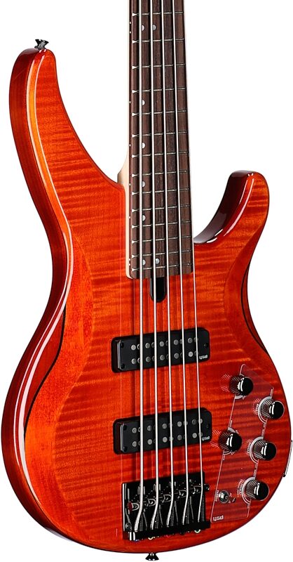 open zoom image for Yamaha TRBX605FM Electric Bass, 5-String, Caramel Brown, Full Left Front