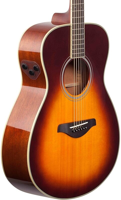 open zoom image for Yamaha FS-TA Concert TransAcoustic Acoustic-Electric Guitar, Brown Sunburst, Full Left Front