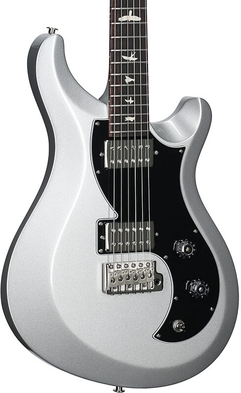 open zoom image for PRS Paul Reed Smith S2 Vela HHT Tremolo Electric Guitar (with Gig Bag), Platinum Metallic, Full Left Front