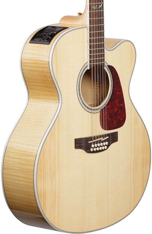 open zoom image for Takamine GJ72CE Jumbo Cutaway Acoustic-Electric Guitar, 12-String, Natural, Open Box (Very Good), Full Left Front