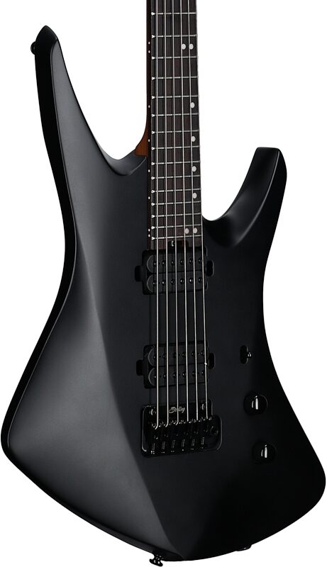 open zoom image for Sterling by Music Man Kaizen Electric Guitar, Stealth Black, Rosewood Fretboard, Full Left Front