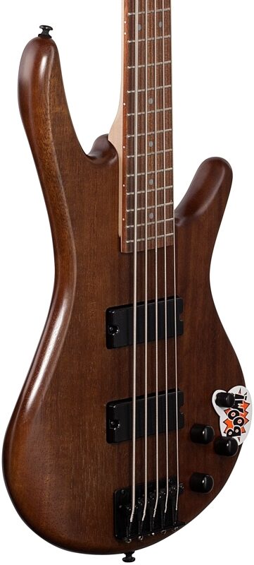 open zoom image for Ibanez GSR205 Electric Bass, 5-String, Walnut Flat, Full Left Front