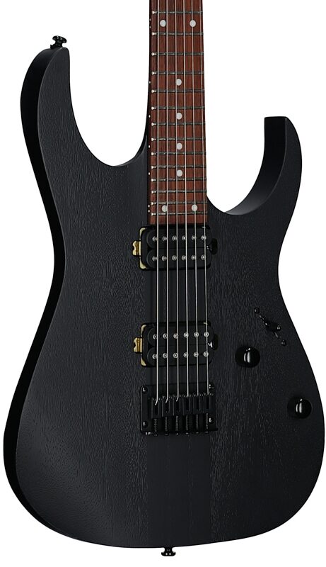 open zoom image for Ibanez RGRT421 Electric Guitar, Weathered Black, Full Left Front