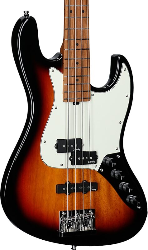 open zoom image for Sadowsky MetroExpress 21-Fret P/J Electric Bass, Maple Fingerboard (with Gig Bag), Sunburst, Full Left Front