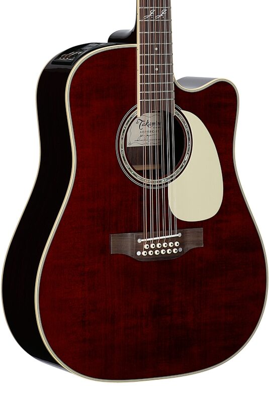 open zoom image for Takamine John Jorgenson Acoustic-Electric Guitar, 12-String (with Case), Gloss Stain, Full Left Front
