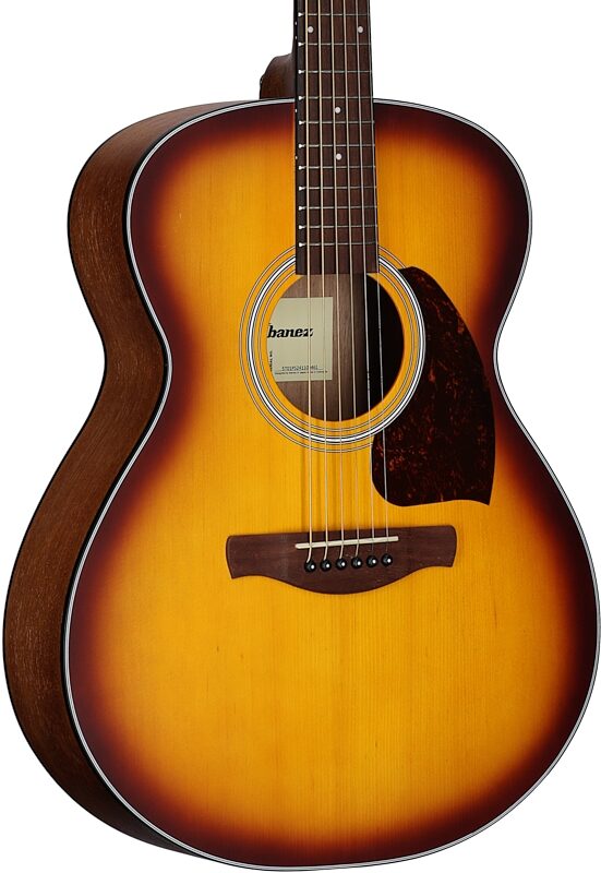 open zoom image for Ibanez PC50 Acoustic Guitar, Open Pore Brown Sunburst, Full Left Front