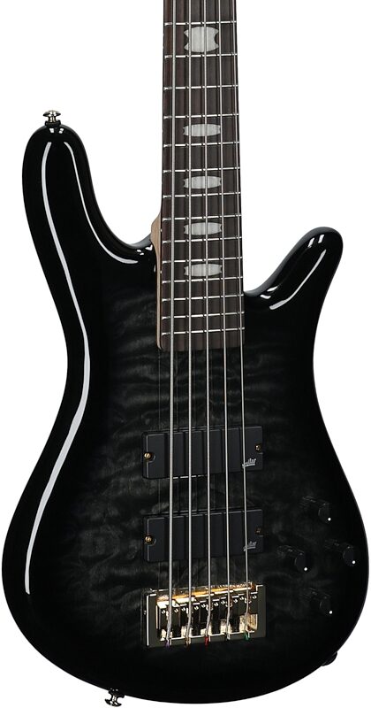 open zoom image for Spector Icon NS-5 Bolt-On Electric Bass, Black Stain Gloss, Full Left Front
