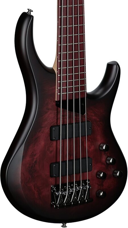 open zoom image for MTD Kingston Andrew Gouche AG-5 Electric Bass, 5-String, Smokey Purple, Open Box (Very Good), Full Left Front