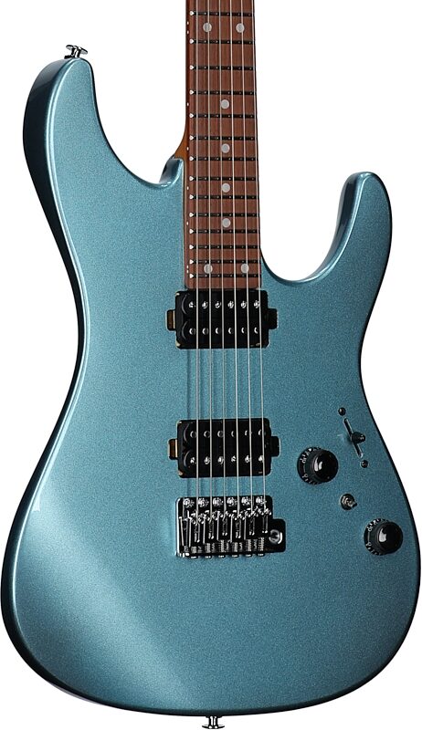 open zoom image for Ibanez AZ24S2 Electric Guitar, Metallic Light Blue, Full Left Front
