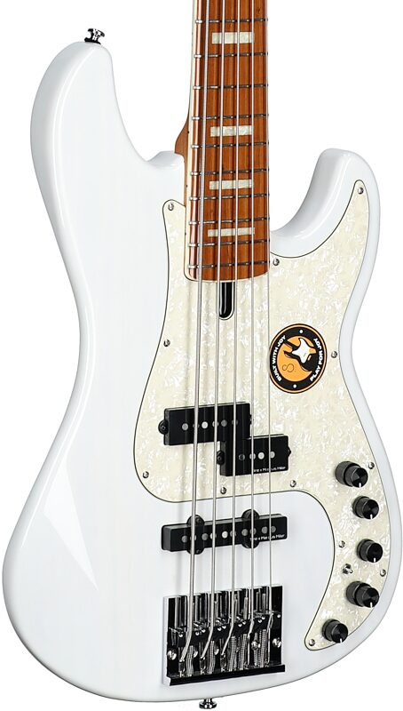 open zoom image for Sire Marcus Miller P8 Bass Guitar, 5-String, White Blonde, Full Left Front