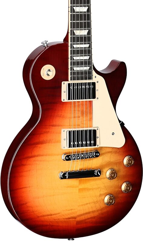 open zoom image for Gibson Les Paul Studio Session Electric Guitar (with Soft Case), Bourbon Burst, Full Left Front
