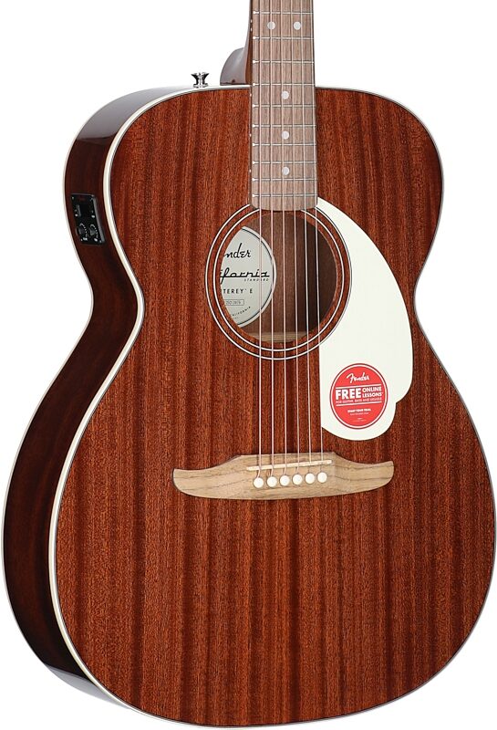 open zoom image for Fender California Standard Monterey E Orchestra Acoustic-Electric Guitar, Natural, Full Left Front
