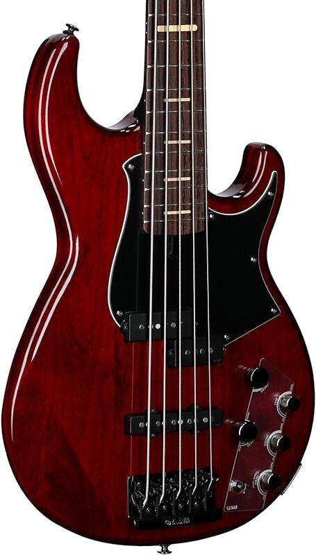 open zoom image for Yamaha BB735A Electric Bass Guitar, 5-String (with Gig Bag), Fired Red, Open Box (Very Good), Full Left Front