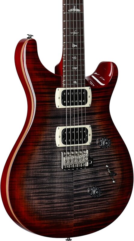 open zoom image for PRS SE Custom 24 V2 Electric Guitar (with Gig Bag), Charcoal Cherry Burst, Full Left Front