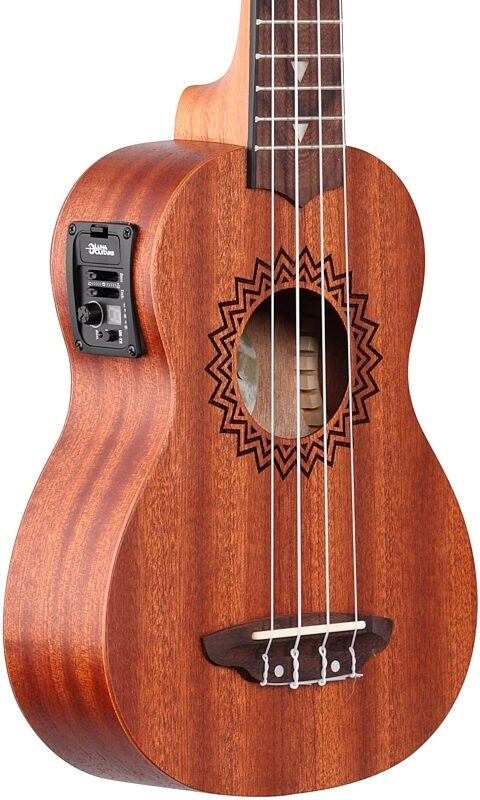 open zoom image for Luna Soprano Vintage Mahogany Ukulele, New, Full Left Front