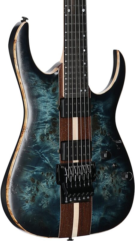 open zoom image for Ibanez RGA20P1PB Premium Electric Guitar (with Gig Bag), Cosmic Blue Burst, Open Box (Very Good), Full Left Front