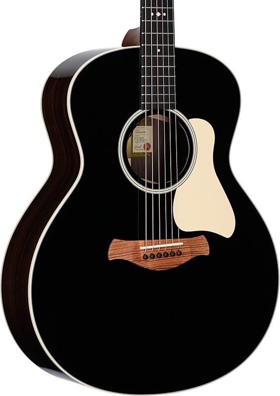 open zoom image for Taylor Gold Label 714e Super Auditorium Acoustic-Electric Guitar, Black, with Cream Pickguard, Full Left Front
