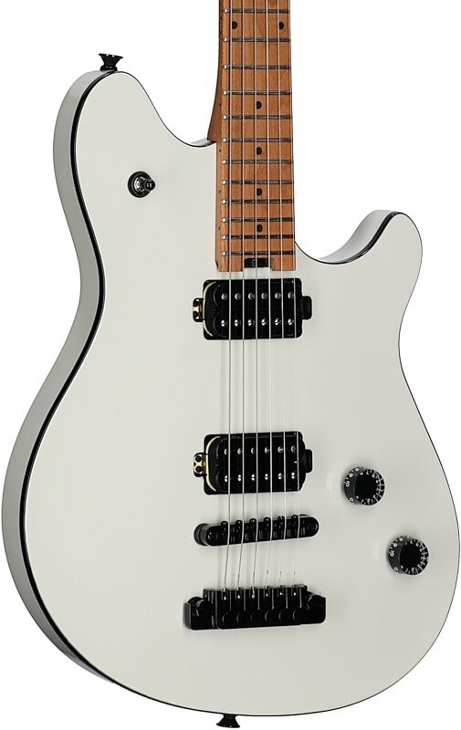 open zoom image for EVH Eddie Van Halen Limited Edition Wolfgang Special TOM Archtop Electric Guitar, Husk White, Full Left Front