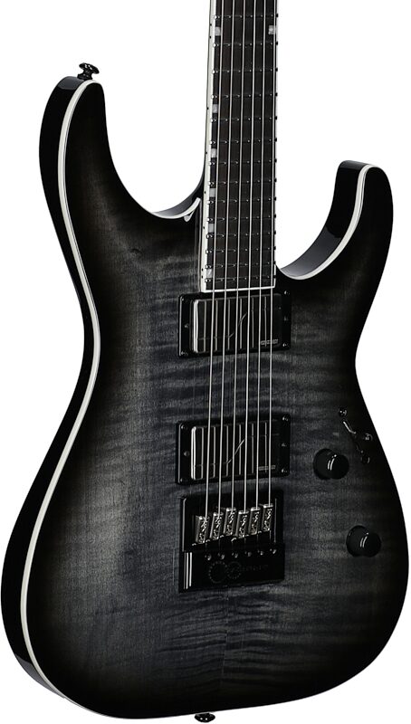 open zoom image for ESP LTD MH-1000 EverTune Electric Guitar, Charcoal Burst, Full Left Front