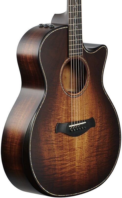 open zoom image for Taylor K24ceV Builder's Edition Grand Auditorium Acoustic-Electric Guitar, Kona Burst, Full Left Front