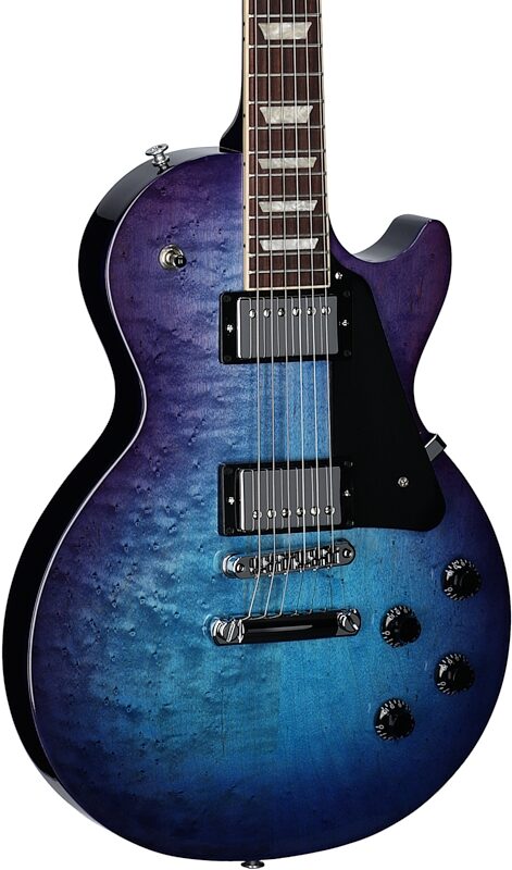 open zoom image for Gibson Les Paul Studio Electric Guitar (with Soft Case), Blueberry Burst, Full Left Front