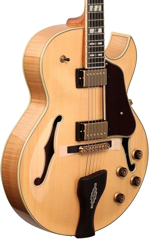 open zoom image for Ibanez LGB30 George Benson Electric Guitar (with Case), Natural, Open Box (Very Good), Full Left Front