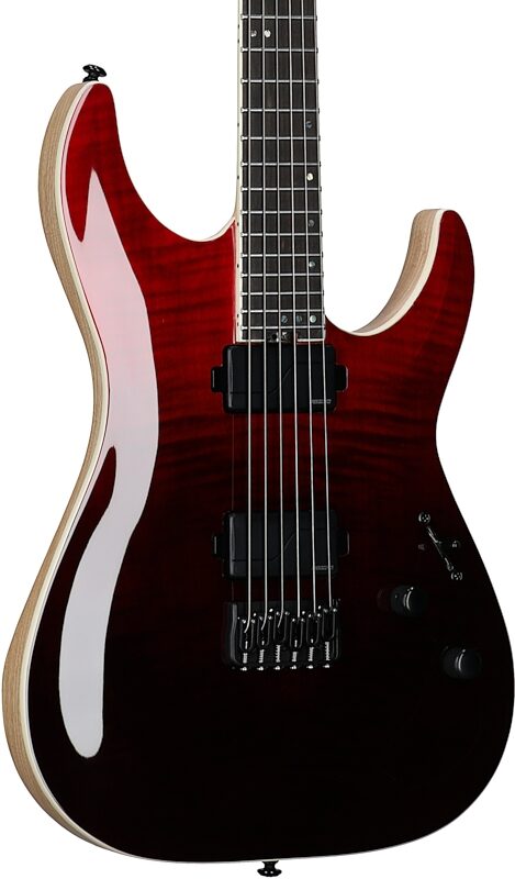 open zoom image for Schecter C-1 SLS Elite Electric Guitar, Blood Burst, Full Left Front
