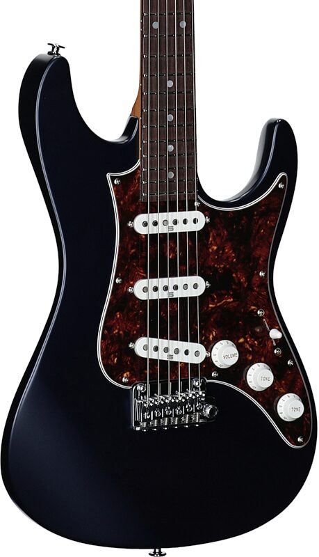 open zoom image for Ibanez AZ2203NT Prestige Electric Guitar (with Case), Dark Tide Blue, Full Left Front
