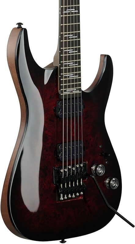 open zoom image for Schecter Omen Elite-6FR Electric Guitar, Black Cherry Burst, Full Left Front