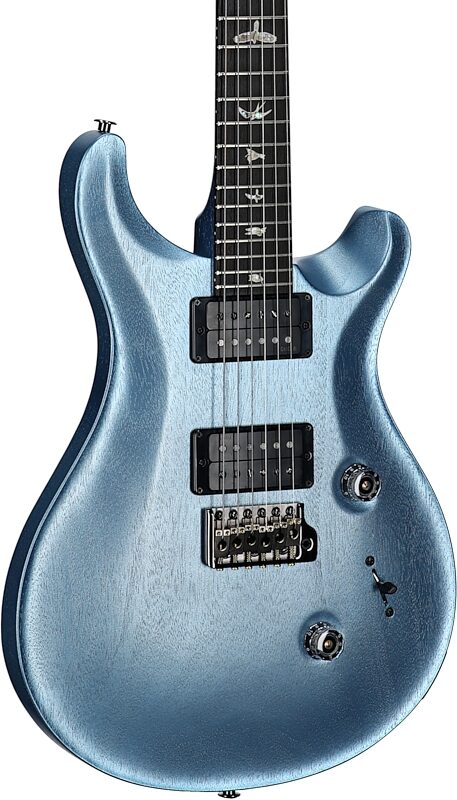 open zoom image for PRS Paul Reed Smith Satin Standard 24 Electric Guitar, Frost Blue Metallic, with Case, Full Left Front