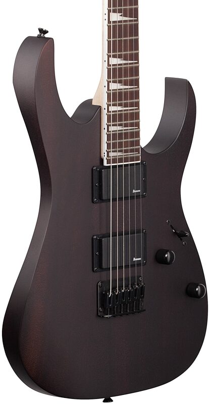 open zoom image for Ibanez GRG121DX Electric Guitar, Walnut Flat, Full Left Front