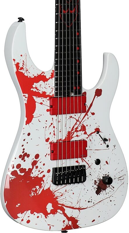 open zoom image for Legator Ninja 7 Slaughter Series Electric Guitar, 7-String, Bonebreaker White, Full Left Front